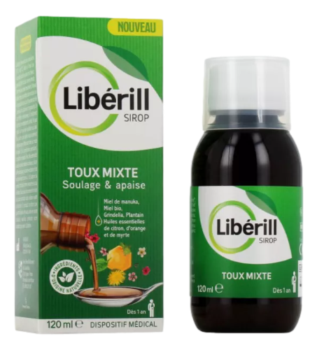 LIBERILL Sirop toux mixte adulte enfant dès 1 an   120ml